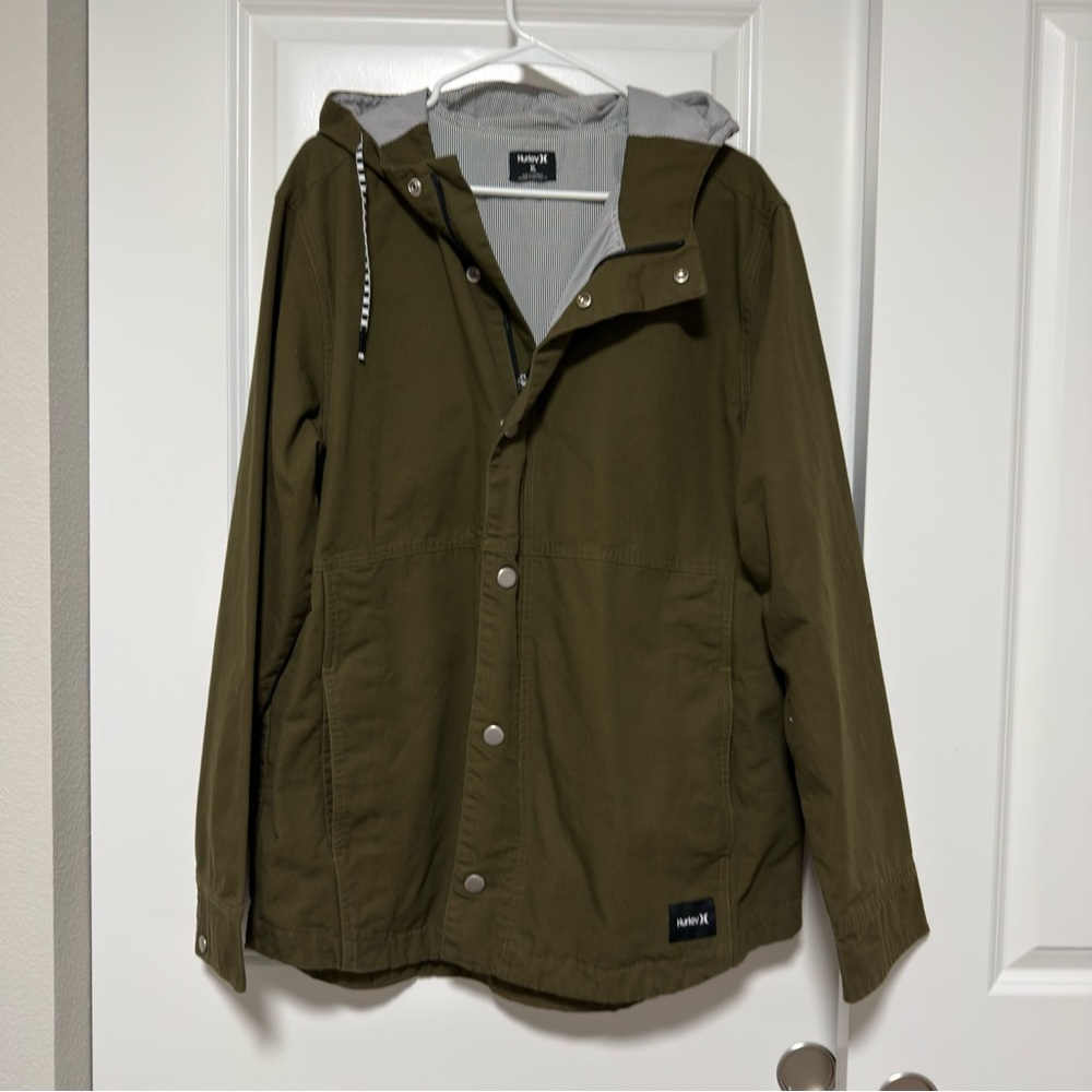 Hurley Jacket Hooded Army Green Men’s XL